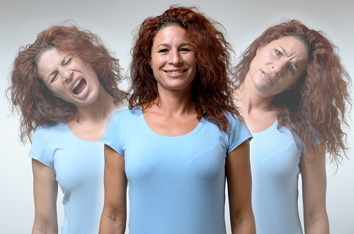 Mood swings in women - emotional health illustration